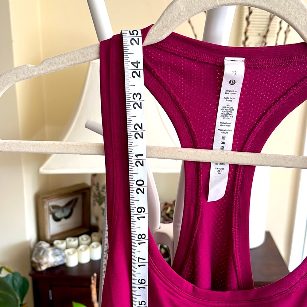 💕Lululemon Swiftly Tech Racerback Tank Top 2.0 Race Length-NWT-Women's Magenta - Picture 10 of 16